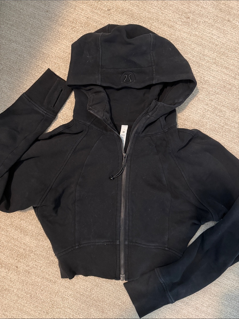 Lululemon Black Zip-Up Hooded Jacket
